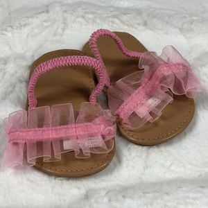 Gymboree Pink Tulle Flip Flops size 2